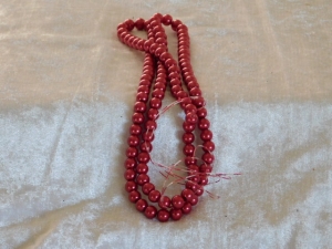 Glass Beads 8mm Approx. 110 Bright Red